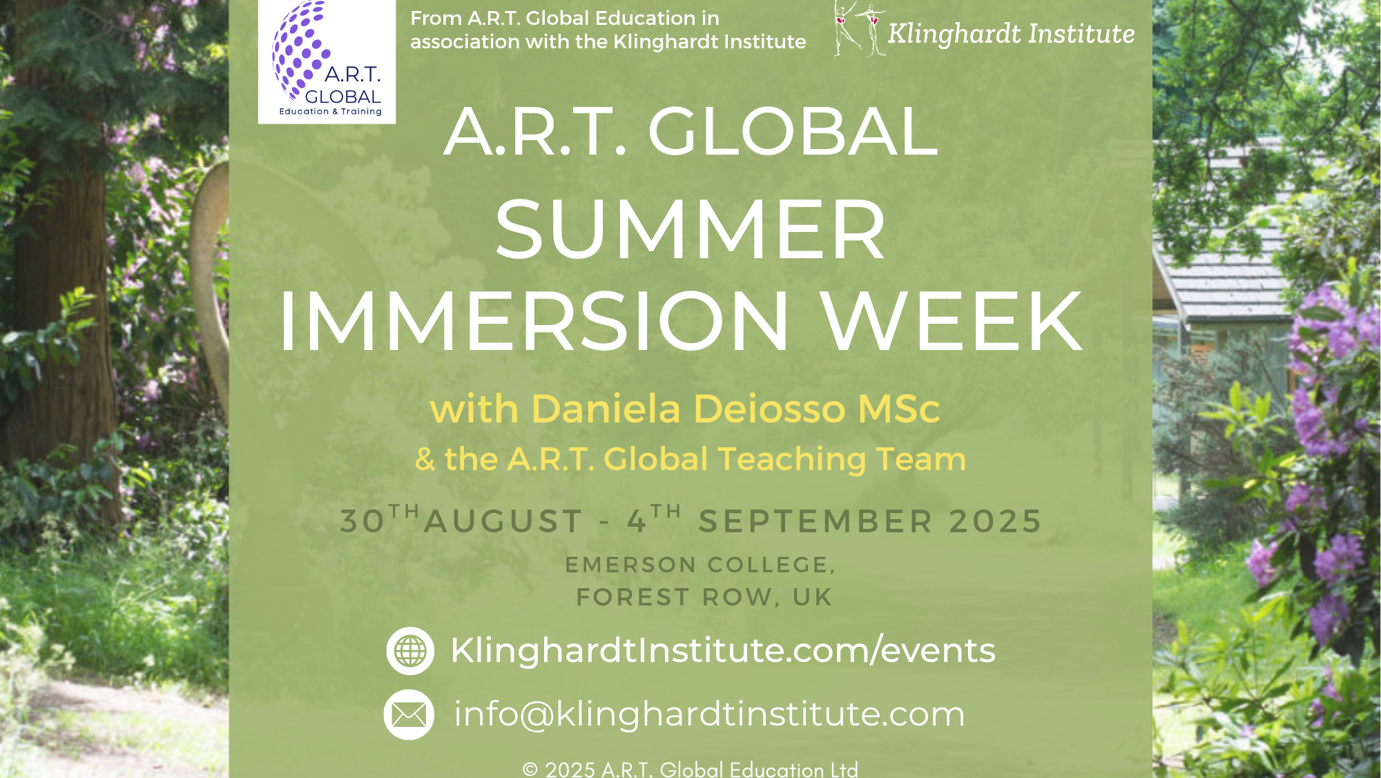 A.R.T. Global Summer Immersion Week in association with the Klinghardt Institute