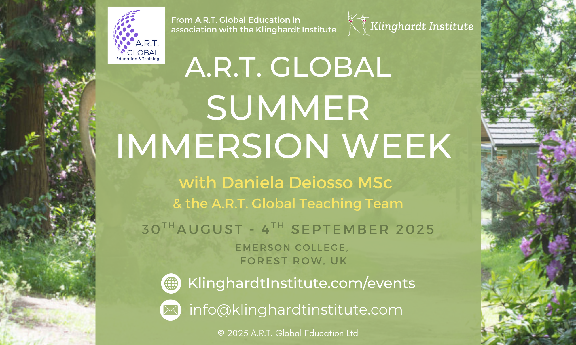 A.R.T. Global Summer Immersion Week In Association with the Klinghardt Institute